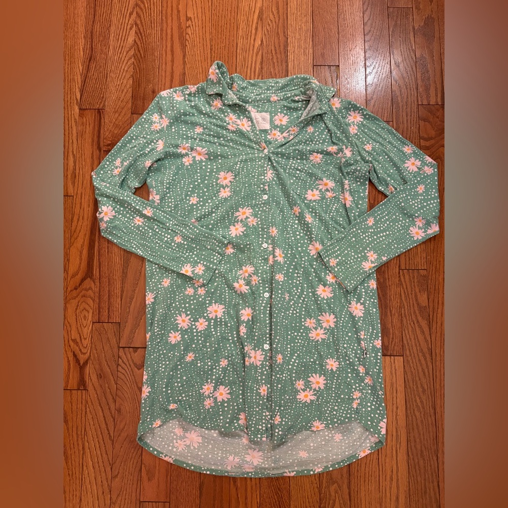 Cats Pajamas Floral Green Women's Night Gown